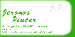 jeromos pinter business card